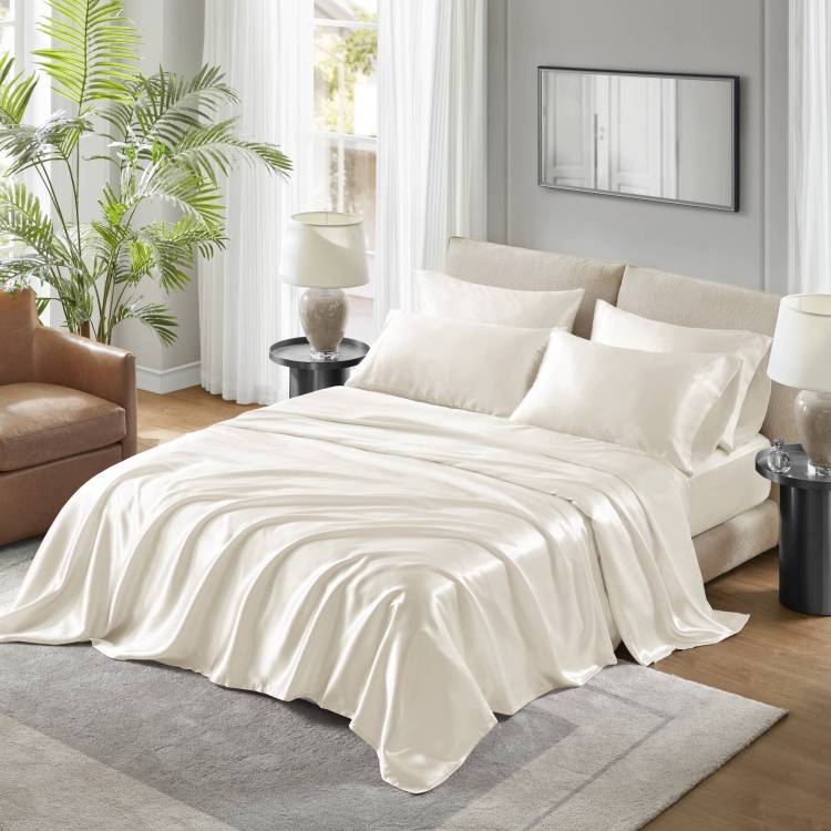4 Pcs Twin Luxury Sheet Set Ivory