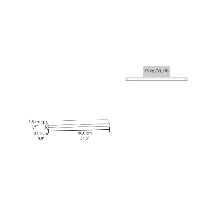 Ecco 31.5" Wide Floating Shelves Set Of 2, Shelves For Wall Decor For Bedroom, Bathroom Storage Shelves, Book Shelves For Living Room