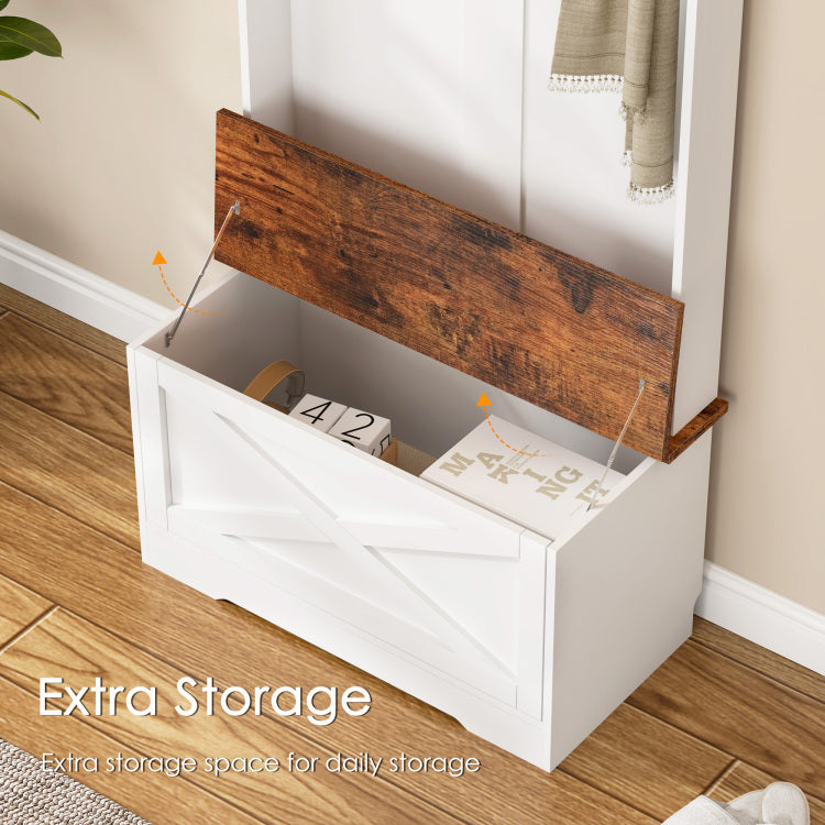 Wardrobe, Home Wardrobe, Bedroom Storage, Minimalist Coat Rack, Vintage White