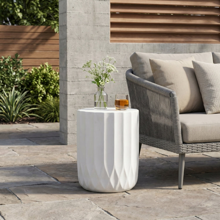 Round Outdoor Side Table , 15'' In. W 15'' In. D,End Table