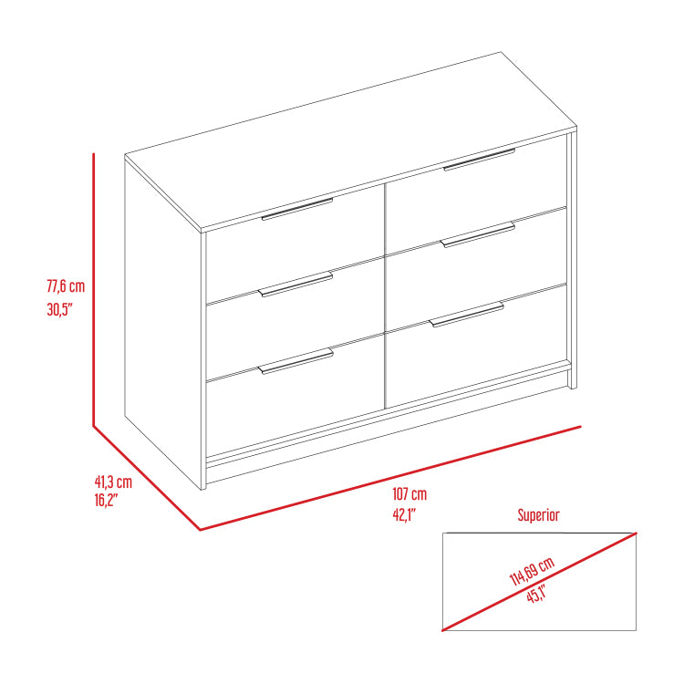 Marion Slide And Pull Dresser, Four Drawers