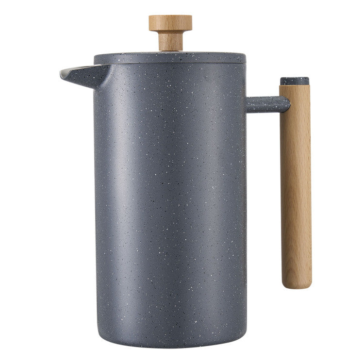 French Press Coffee Maker 34 Oz Stainless Steel French Coffee Press Black