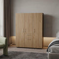 Natural Oak Armoire Multi Storage With One Drawer
