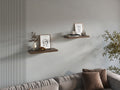 Floating Shelves, Dark Brown, 2 Shelves, 1.50" H