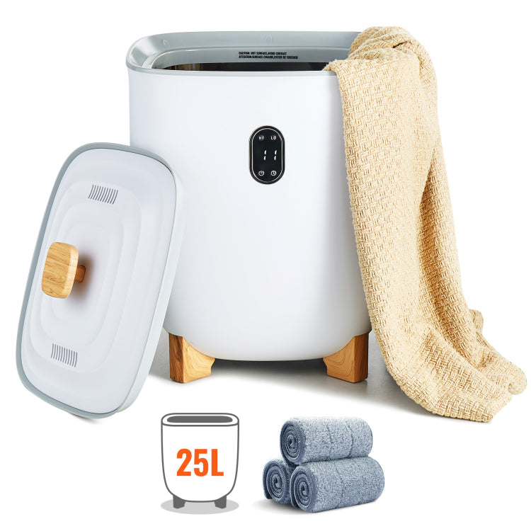 Towel Warmer 25L, Towel Warmer Bucket With 2 Heating Modes, 20 40 60 90 Min Auto Shut Off, Bottom Heating Columns, Led Screen, Large Towel Warmer For Bathroom, Spa, Bathrobe, Blanket & Pajama