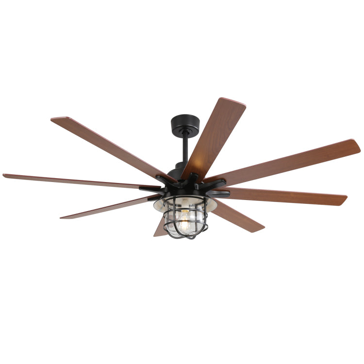 Same As W882P212626 Modern 66 Inch With 6 Speed Wind 8 Blades Remote Control Reversible Dc Motor With Light