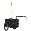 Aosom Bike Cargo Trailer, Bicycle Trailer Wagon Cart With Removable Storage Box, Quick Release 16" Wheels And Safe Reflectors, Galvanized Bottom