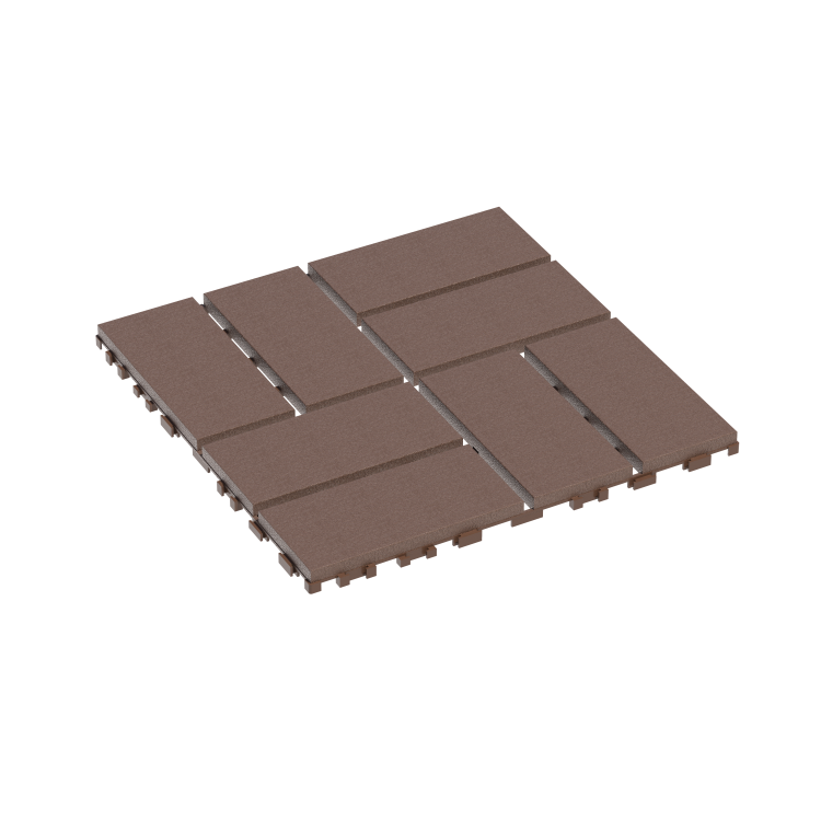 Plastic Interlocking Deck Tiles,44 Pack Patio Deck Tiles,12"X12" Square Waterproof Outdoor All Weather Use, Patio Decking Tiles For Poolside Balcony Backyard, Brown