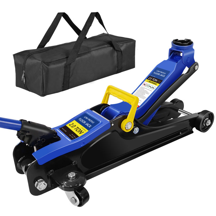 2 Ton Low Profile Floor Jack, Heav Yduty Steel Racing Floor Jack With Single Piston Quicklift Pump, Floor Jack Lifting Range 3.3" 15.2"