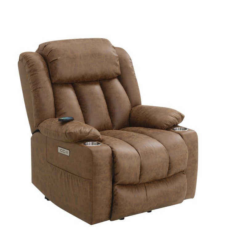 Brown Power Lift Recliner With Massage And Heating