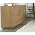 Stevie Sand Wash Rectangular 8 Drawer Dresser