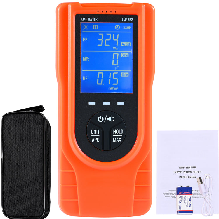 3 In 1 Emf Meter, 5Hz 3.5Ghz, Handheld Rechargeable Electromagnetic Field Radiation Detector, Digital Lcd Emf Tester For Ef Mf Rf Home Inspections Outdoor Ghost Hunting Paranormal Equipment