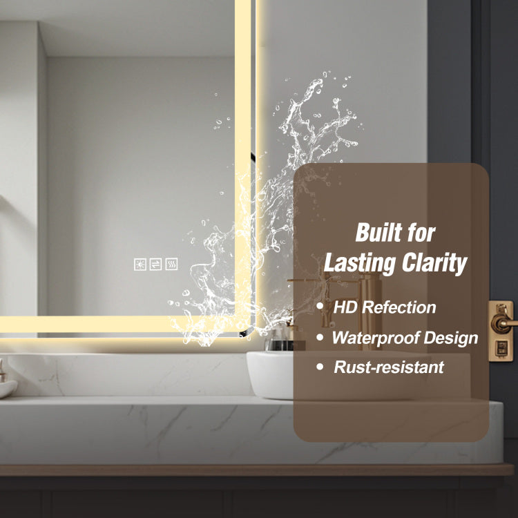 28*60Inch Led Bathroom Vanity Mirror ,Wall Mirror,Anti Fog, Dimmable,Shatter Proof Tempered Glass, Ideal For Bathroom Wall Decor, Beauty Makeup And Shaving