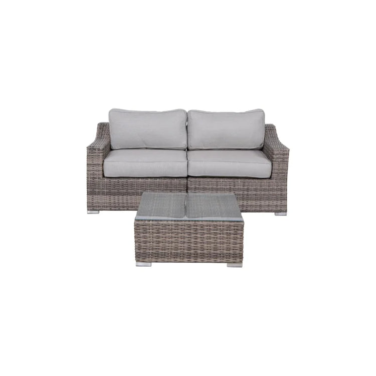 Fully Assembled 2 Person Wicker Seating Set With Cushions