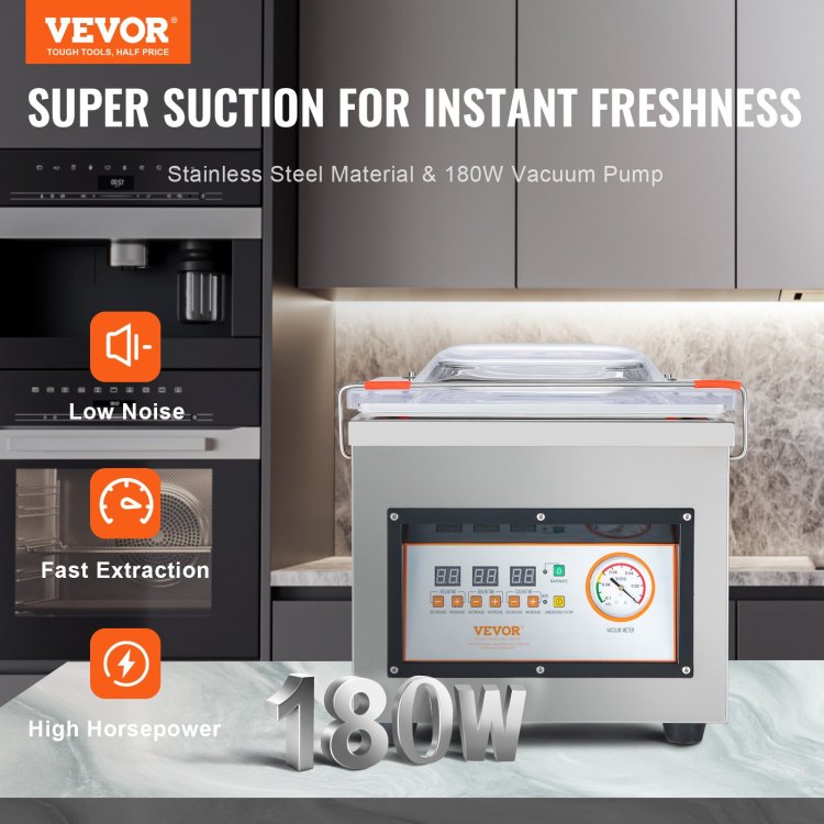 Chamber Vacuum Sealer Dz 260C Kitchen Food Chamber Vacuum Sealer, 110V Packaging Machine Sealer For Food Saver, Home, Commercial Using