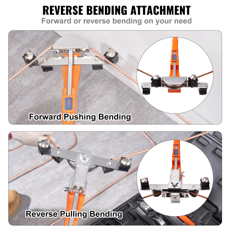 Pipe Tube Bender, 1 4" 7 8" O.D. Ratcheting Tubing Bender, 90 Forward Reverse Pipes Bending Tools With 7 Dies And Pipe Cutter For Hvac Air Conditioning Refrigerator Repair