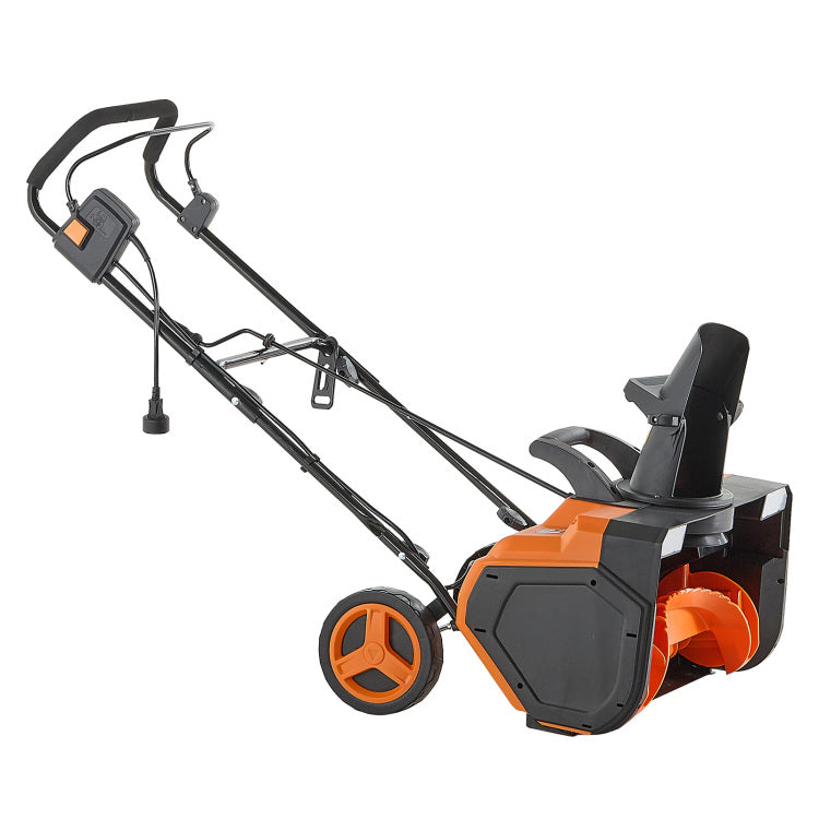 Electric Snow Blower, 23 Inch 15A Corded Snow Thrower With Dual Led Headlights & 180 Rotating Chute, 25Ft Throwing Distance, 12" Depth Clearing, Walk Behind Snowblower For Driveway Sidewalk