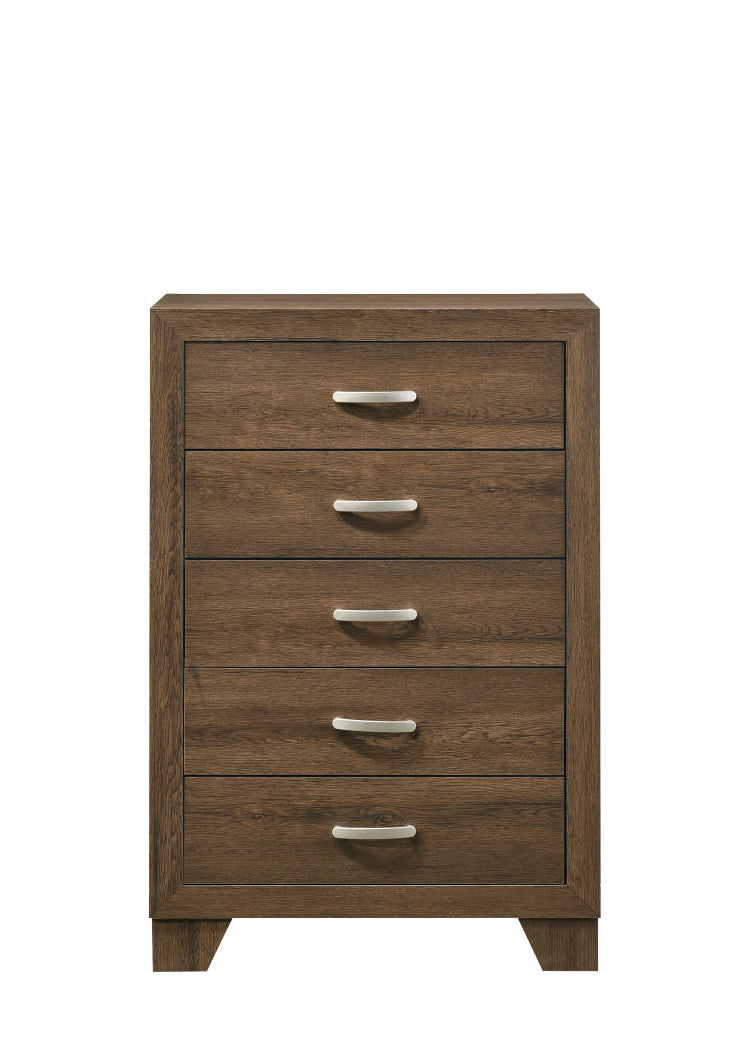 Oak 5 Drawer Chest