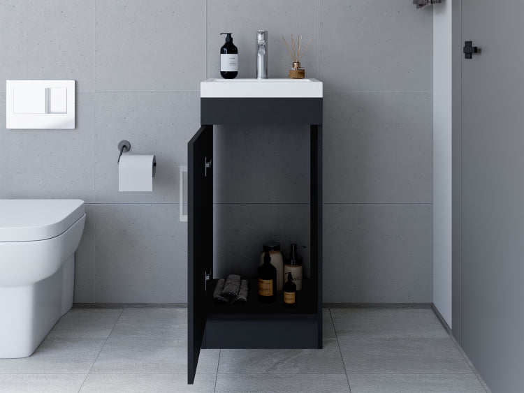 Bathroom Vanity Sink Jozz, Bathroom, Black