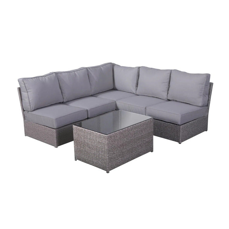 Fully Assembled 4 Person Patio Seating Set With Cushions