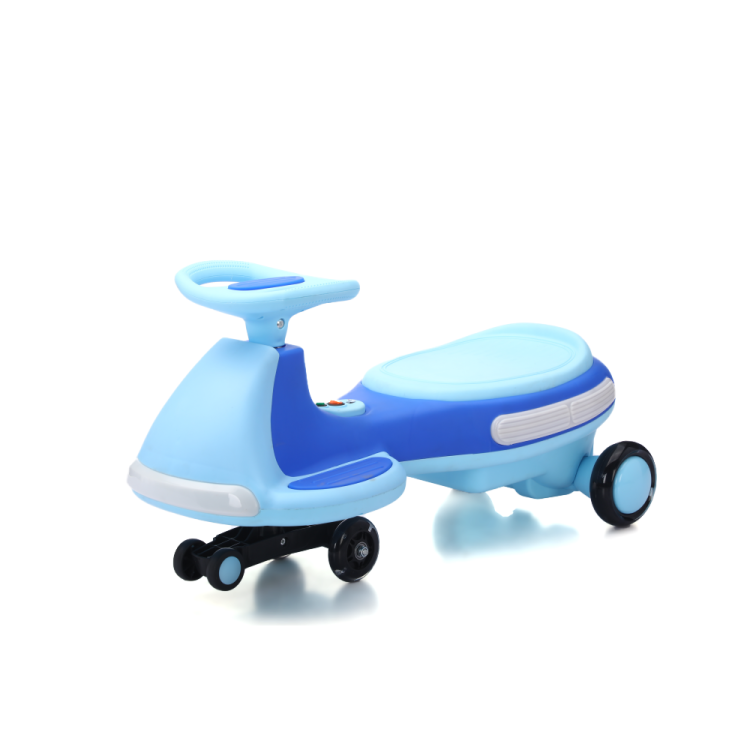 Electric Wiggle Car, Fully Illuminated, With Enlarged Flashing And Silent Wheels, 12V7 Battery, Dual Drive 550 Motor, And Bluetooth Gliding And Electric Two In One