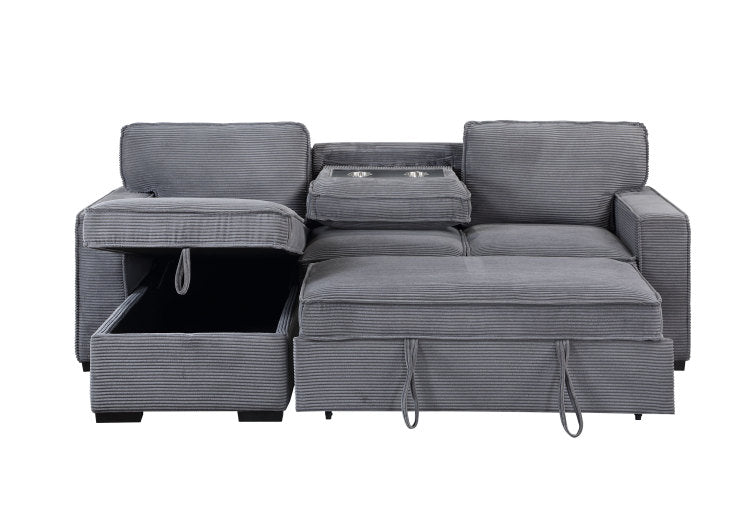 Territory Light Grey Pull Out Sofa Bed