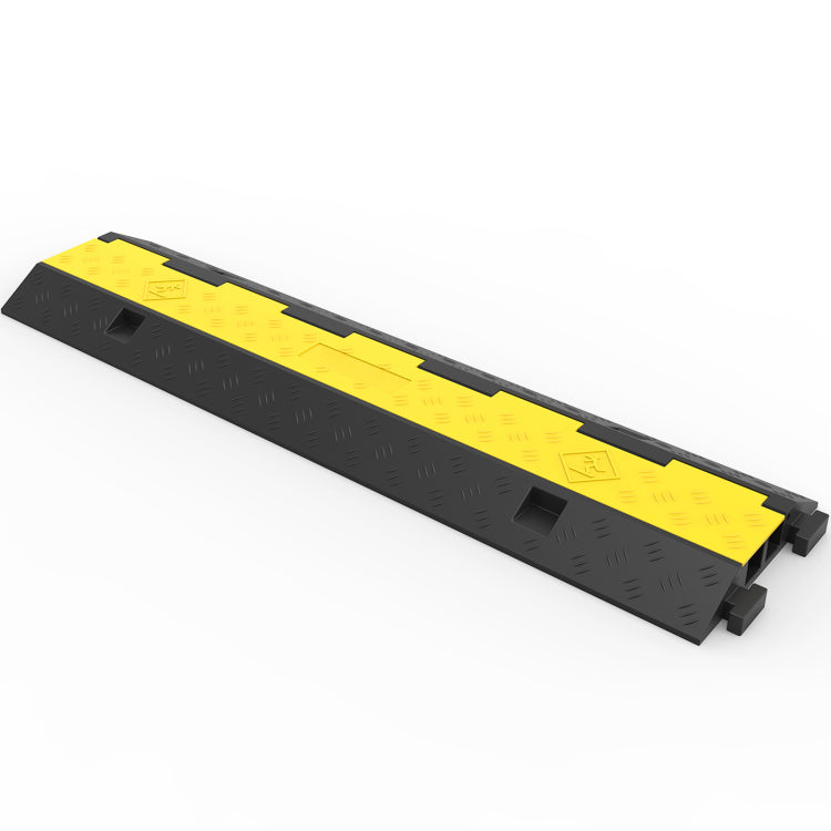 Rubber Cable Protectors Heavy Duty Wire Hose Cord Protective Cover Ramps Floor Driveway Speed Bump, 3 Pack 2 Channel 11000Lbs