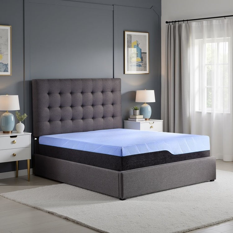 Refresh 12 Inch Hybrid Cooling Fast Responding Latex Foam And Coil Adult Mattress, Cal King Size