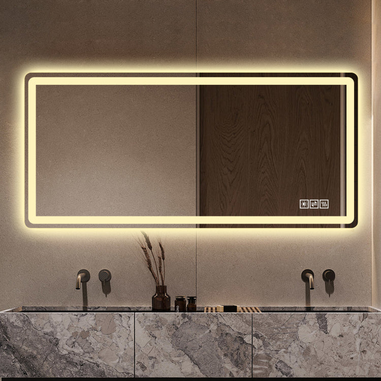 28*60Inch Led Bathroom Vanity Mirror ,Wall Mirror,Anti Fog, Dimmable,Shatter Proof Tempered Glass, Ideal For Bathroom Wall Decor, Beauty Makeup And Shaving