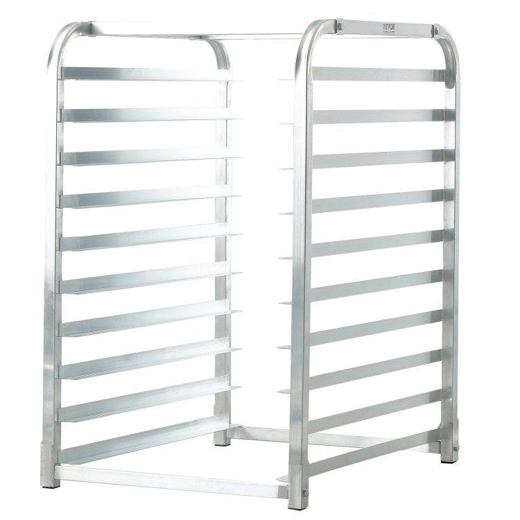 Bun Pan Rack, 10 Tier Commercial Bakery Racks With Brake Wheels, Aluminum Racking Trolley Storage For Half & Full Sheet, Speed Rack For Kitchen Home, Bread Baking Equipment, 26"L X 20.3"W X 39"H