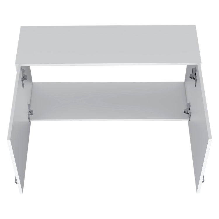 Wall Cabinet 19"H, Two Doors, Two Internal Shelves, White