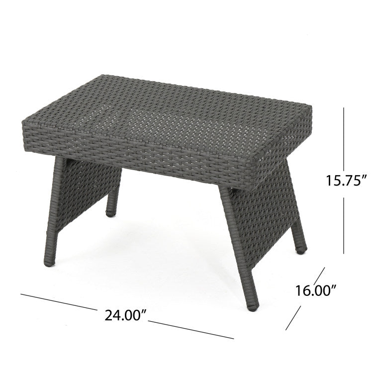 Salem Pe Wicker Snack Table