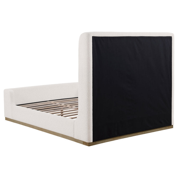 Vindra Cream Queen Sleigh Bed