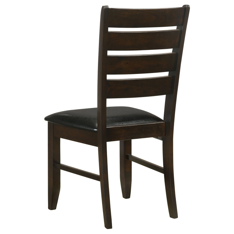 Cappuccino And Black Padded Seat Side Chairs Set Of 2