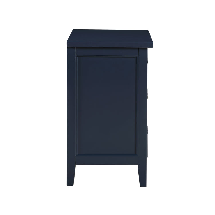 Luca 3 Drawer Nightstand Midnight Blue