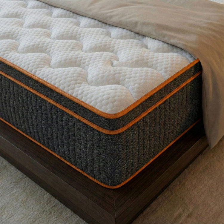 King Size Mattress, 12 Inch Mixed Full Mattress With Memory Foam And Pocket Springs For Stress Relief, Comfortable Sleep, And Area Support, With Moderate Softness And Hardnessking King