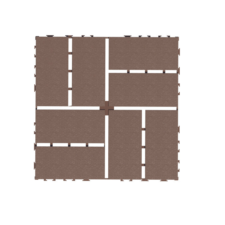 Plastic Interlocking Deck Tiles,44 Pack Patio Deck Tiles,12"X12" Square Waterproof Outdoor All Weather Use, Patio Decking Tiles For Poolside Balcony Backyard, Brown