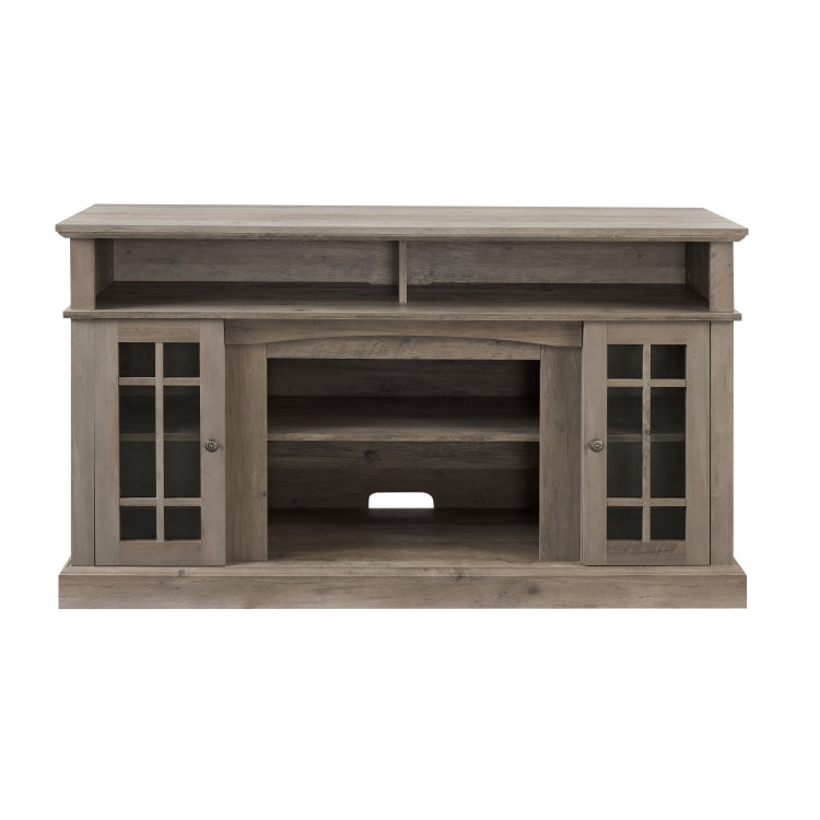 Classic Tv Media Stand Modern Entertainment Console For Tv Up To 65" With Open And Closed Storage Space, Gray Wash, 58.25"W*15.75"D*32"H