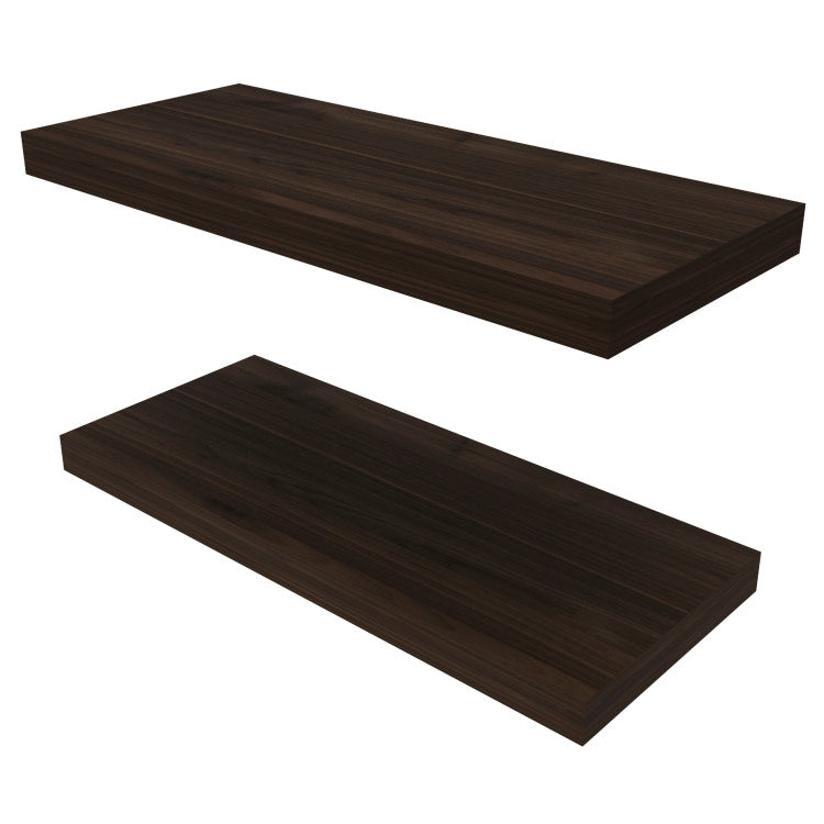 Floating Shelves, Dark Oak, 2 Shelves, 1.50" H