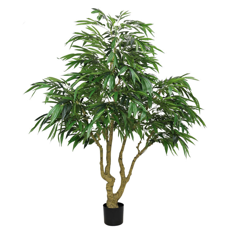 7Ft Artificial Willow Tree, Indoor Faux Slik Greenery Plant For Home, Apartment, Or Office Decoration, 1Pc Set