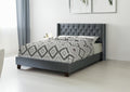 Queen Bed In Blue Gray