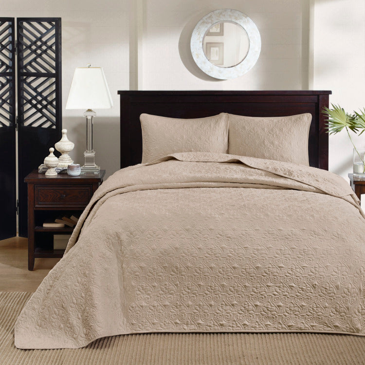 Reversible Bedspread Set Khaki King