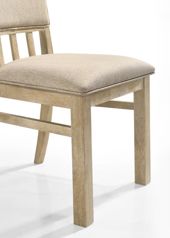 Baldo Set Of 2 Reclaimed Wheat 19"W Contemporary Fabric Dining Chair