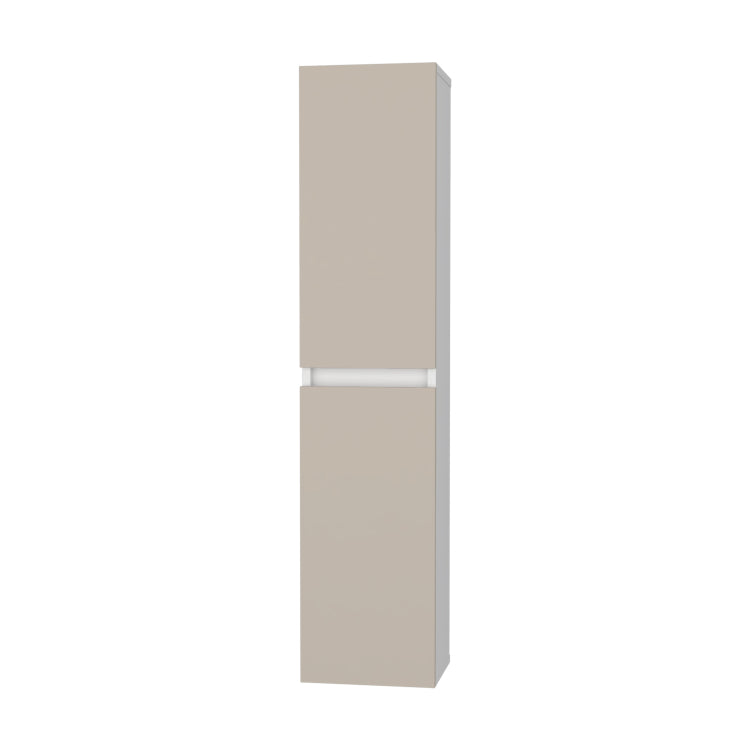 Dateland Two Door Wall Cabinet, Stylish Vertical Storage For Bathroom Or Kitchen, Light Beige And White