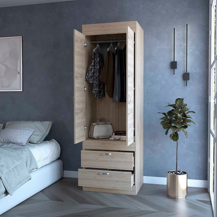 Alabama Armoire, One Large Cabinet, Two Drawers