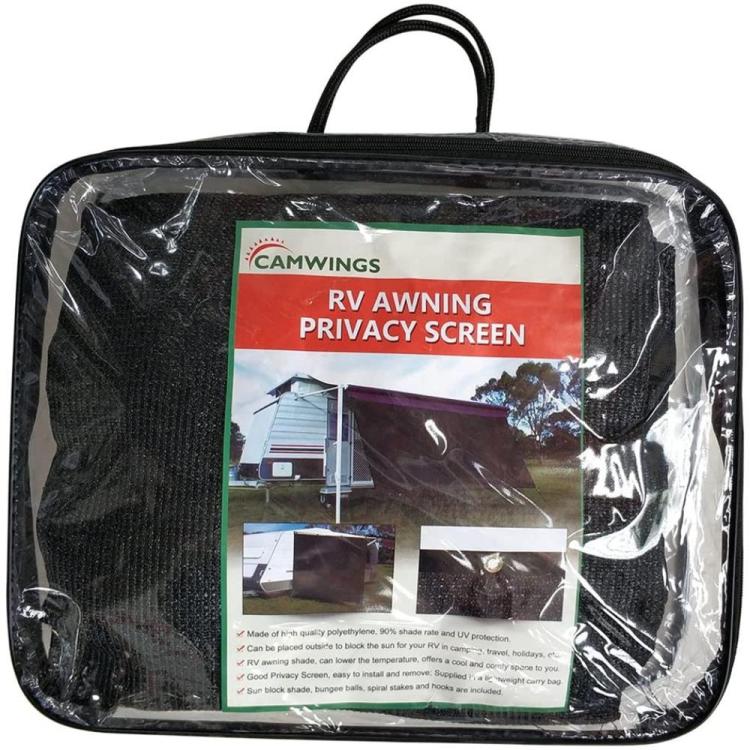 Origin Rv Awning Privacy Side Sunblock Shade Drop, Black