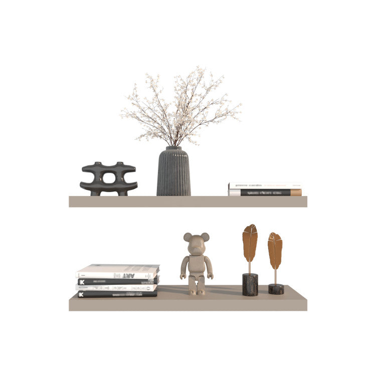 Floating Shelves 1.50" H, 2 Shelves, Taupe
