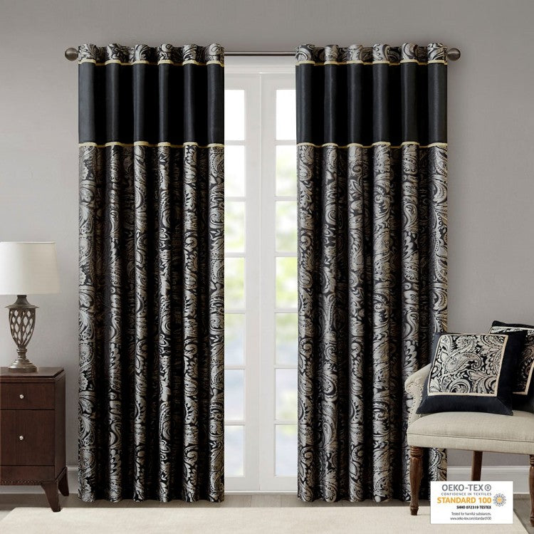 Jacquard Curtain Panel Pair 2 Pcs Window Panels