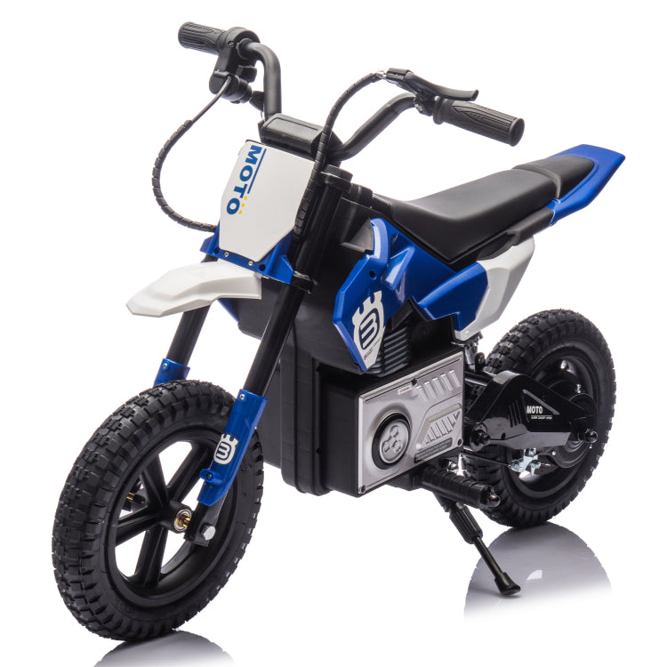 24V Kids Ride On Electric Toy Motocross Motorcycle,200W High Speed Hub Motor,Rear Wheel Shock Absorber,Adjustable Speed,Led Lamp,Bluetooth,Music,Speeds 3.11 9.32Mph For Kids Aged 5 12