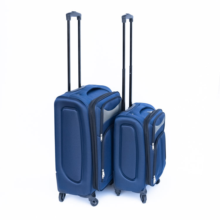 20 24 Two Piece Suitcase Suitcase Set Oxford Trolley Case Without Password Lock Universal Wheel Blue